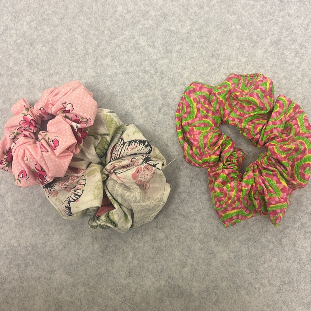 Colorful Patterned Scrunchies Set - Picture 2 of 3